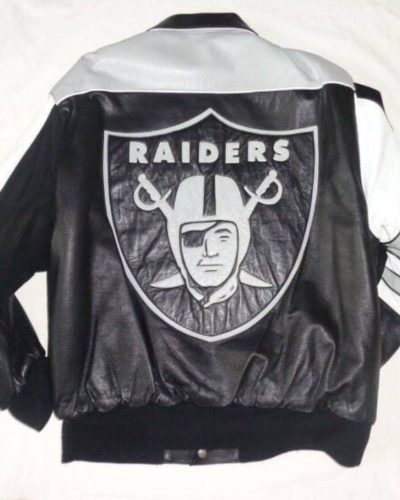 Vintage Jeff Hamilton Las Vegas Raiders Leather Jacket