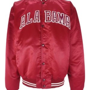 Alabama Crimson Tide Button-up Red Satin Jacket