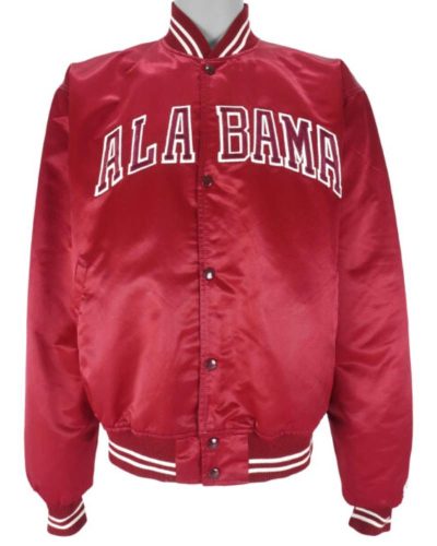 Alabama Crimson Tide Button-up Red Satin Jacket