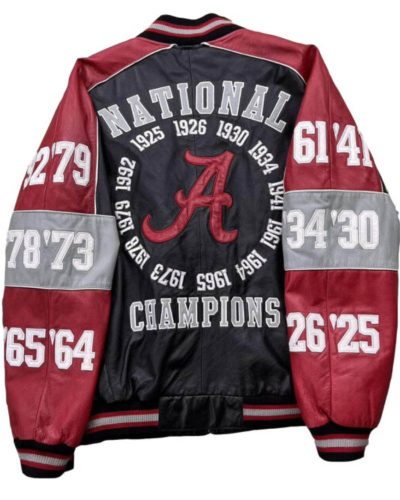 Ncaa Alabama Crimson National Champions Leather Jacket