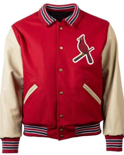 Red Cream St Louis Cardinals 1940 Varsity Jacket