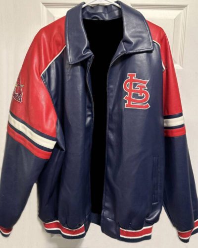 St Louis Cardinals MLB Team Tricolor Leather Jacket