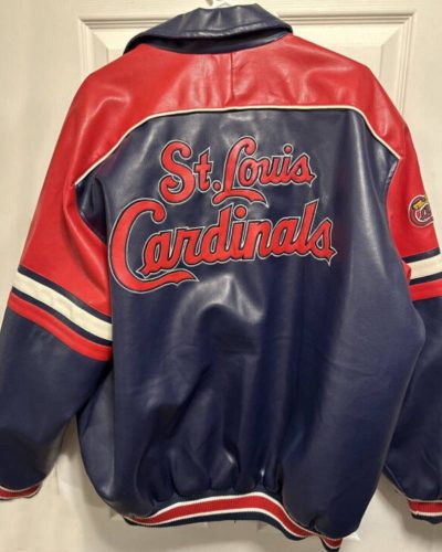 St Louis Cardinals MLB Team Tricolor Leather Jacket