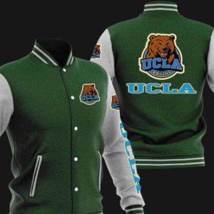 Ucla Bruins Green Gray Baseball Varsity Jacket