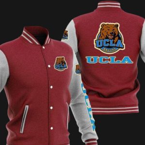 Ucla Bruins Red Gray Baseball Varsity Jacket