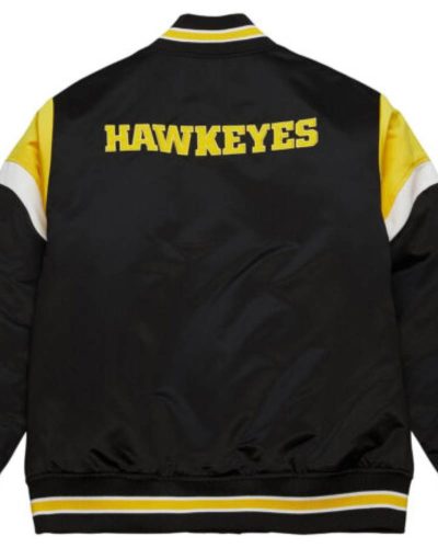 University Of Iowa Hawkeyes Tricolor Satin Jacket