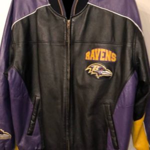 Vintage NFL Baltimore Ravens Leather Jacket
