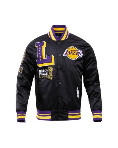 Los Angeles Lakers Mash Up Logo Satin Jacket