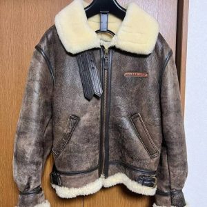 Avirex B-3 Mouton Brown Leather Flight Jacket