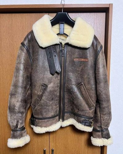 Avirex B-3 Mouton Brown Leather Flight Jacket