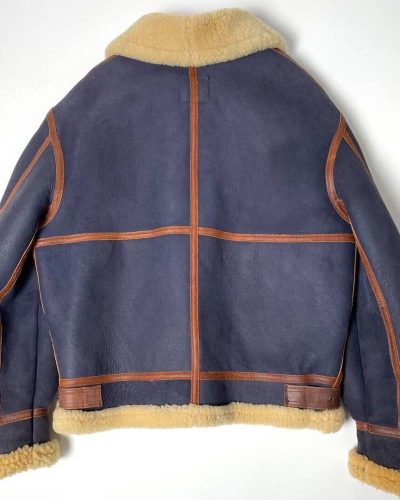 Avirex B-3 Purple Sheepskin Leather Shearling Jacket
