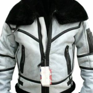 B3 Shearling Sheepskin Greyish Flight Jacket