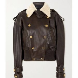 B3 Shearling-trimmed Leather Jacket