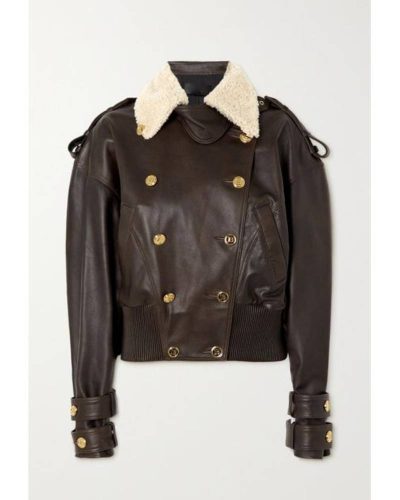 B3 Shearling-trimmed Leather Jacket
