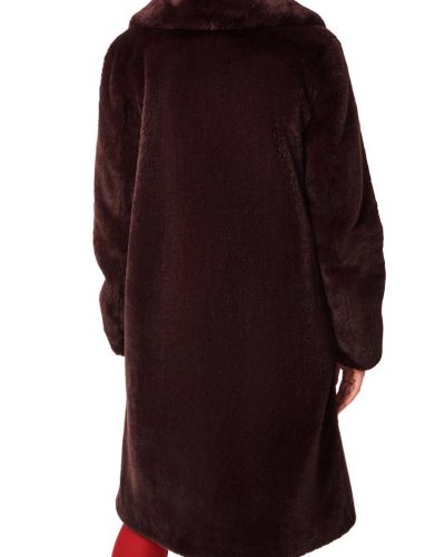 Bernardo Cherrywood Shawl Collar Faux Fur Coat