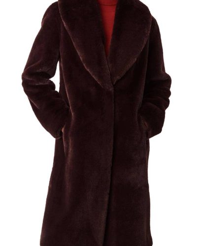 Bernardo Cherrywood Shawl Collar Faux Fur Coat