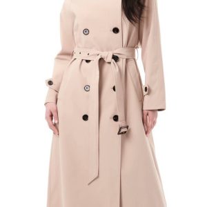 Bernardo Mocha Double Breasted Trench Coat