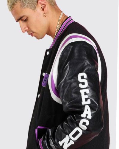 Dababy Black Varsity Jacket Med Muddar