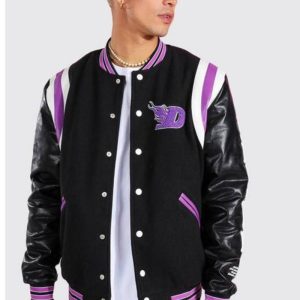 Dababy Black Varsity Jacket Med Muddar