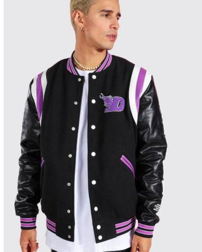 Dababy Black Varsity Jacket Med Muddar