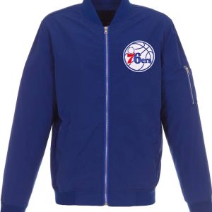 Philadelphia 76ers Bomber Lightweight Nylon Jacket