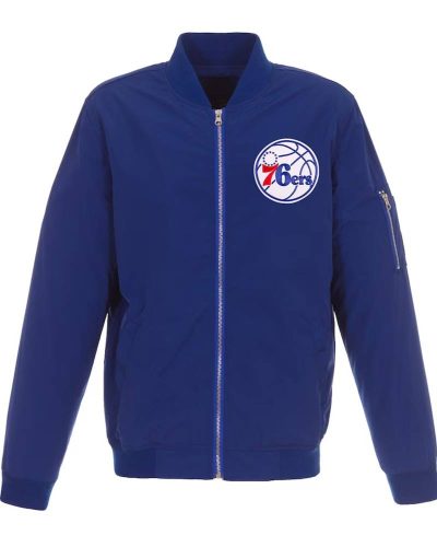 Philadelphia 76ers Bomber Lightweight Nylon Jacket