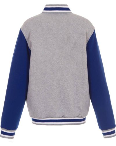 Philadelphia 76ers Gray And Royal Varsity Wool Jacket