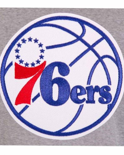 Philadelphia 76ers Gray And Royal Varsity Wool Jacket