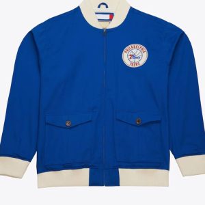 Philadelphia 76ers Royal Cotton Twill Jacket