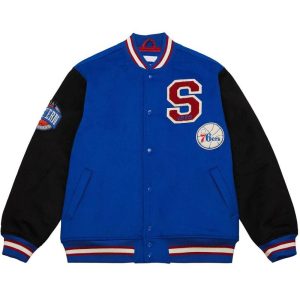 Philadelphia 76ers Team Legacy Varsity Wool Jacket