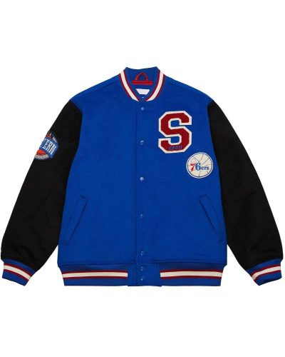 Philadelphia 76ers Team Legacy Varsity Wool Jacket