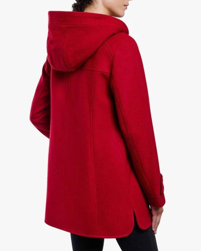 Women’s Zip Front Wool Sherpa Hooded Coat