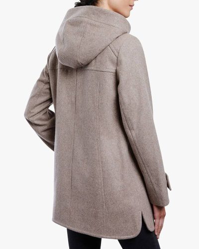 Women’s Zip Front Wool Sherpa Hooded Coat