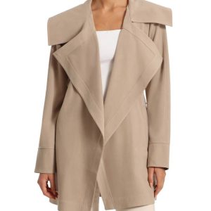 Avec Les Filles Chino Drape Trench Coat