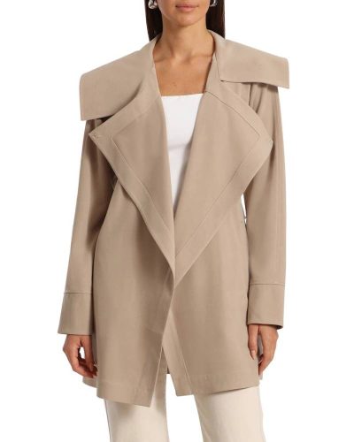 Avec Les Filles Chino Drape Trench Coat