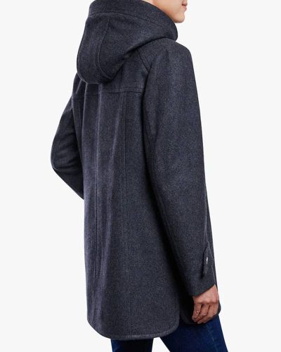 Women’s Zip Front Wool Sherpa Hooded Coat