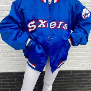 Royal Philadelphia 76ers Bomber Jacket