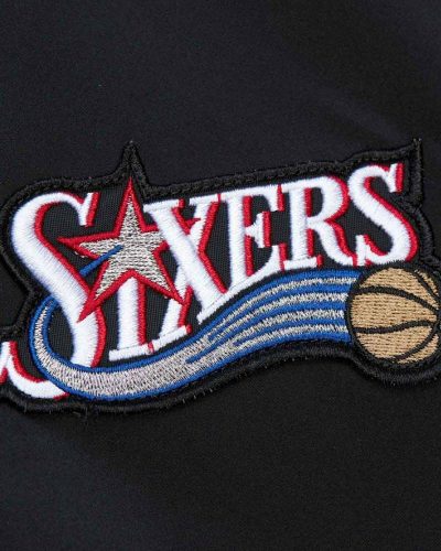 Philadelphia 76ers Vintage Logo Lightweight Satin Jacket
