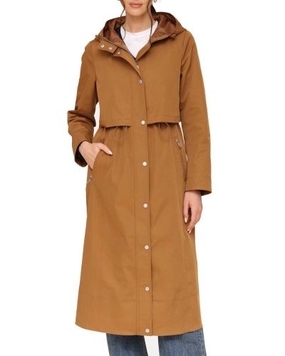 Avec Les Filles Coco Water Resistant Twill Hooded Longline Coat