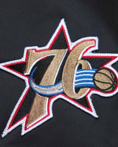Philadelphia 76ers Vintage Logo Lightweight Satin Jacket