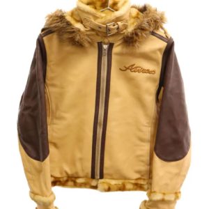 Avirex B-3 Flight Brown Bomber Hooded Jacket