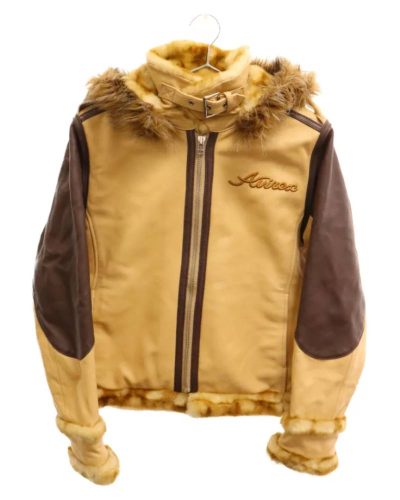 Avirex B-3 Flight Brown Bomber Hooded Jacket