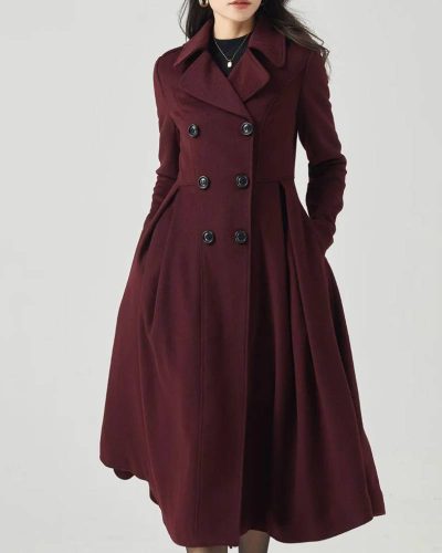 Women’s Swing Double Breasted Wool Coat
