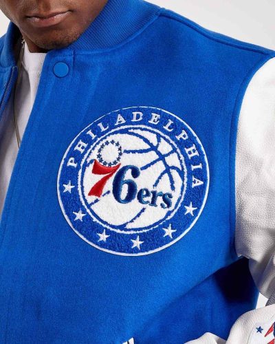 Mash Up Philadelphia 76ers Royal Varsity Jacket