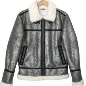B3 Silver Bomber Shearling Jacket