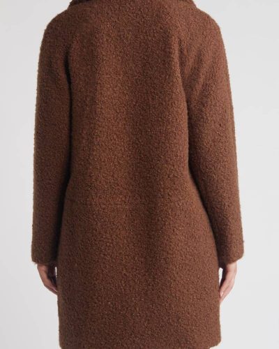 Bcb Generation Coffee Walker Notch Lapel Longline Bouclé Coat