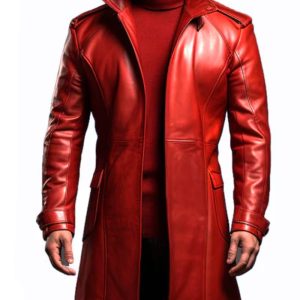 Men’s Designer 100% Red Real Leather Coat