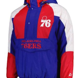 Body Check Philadelphia 76ers Half-zip Hoodie Jacket
