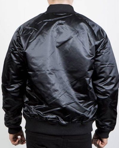 Philadelphia 76ers Black Tonal Satin Jacket