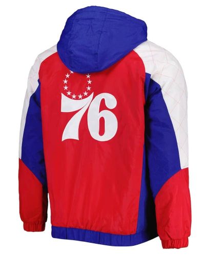 Body Check Philadelphia 76ers Half-zip Hoodie Jacket
